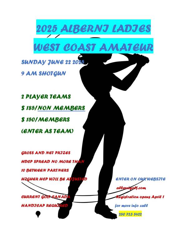 2025 Alberni Ladies West Coast Amateur Registration