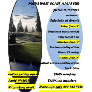 2025 Mens West Coast Amateur Registration